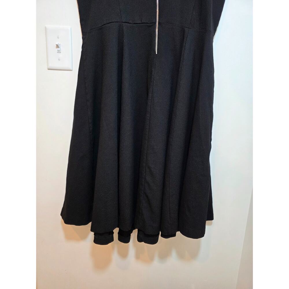 Torrid Classic Black Midi Dress size 18 2X Sleeveless Halter Stretch Skater LBD - Picture 6 of 8